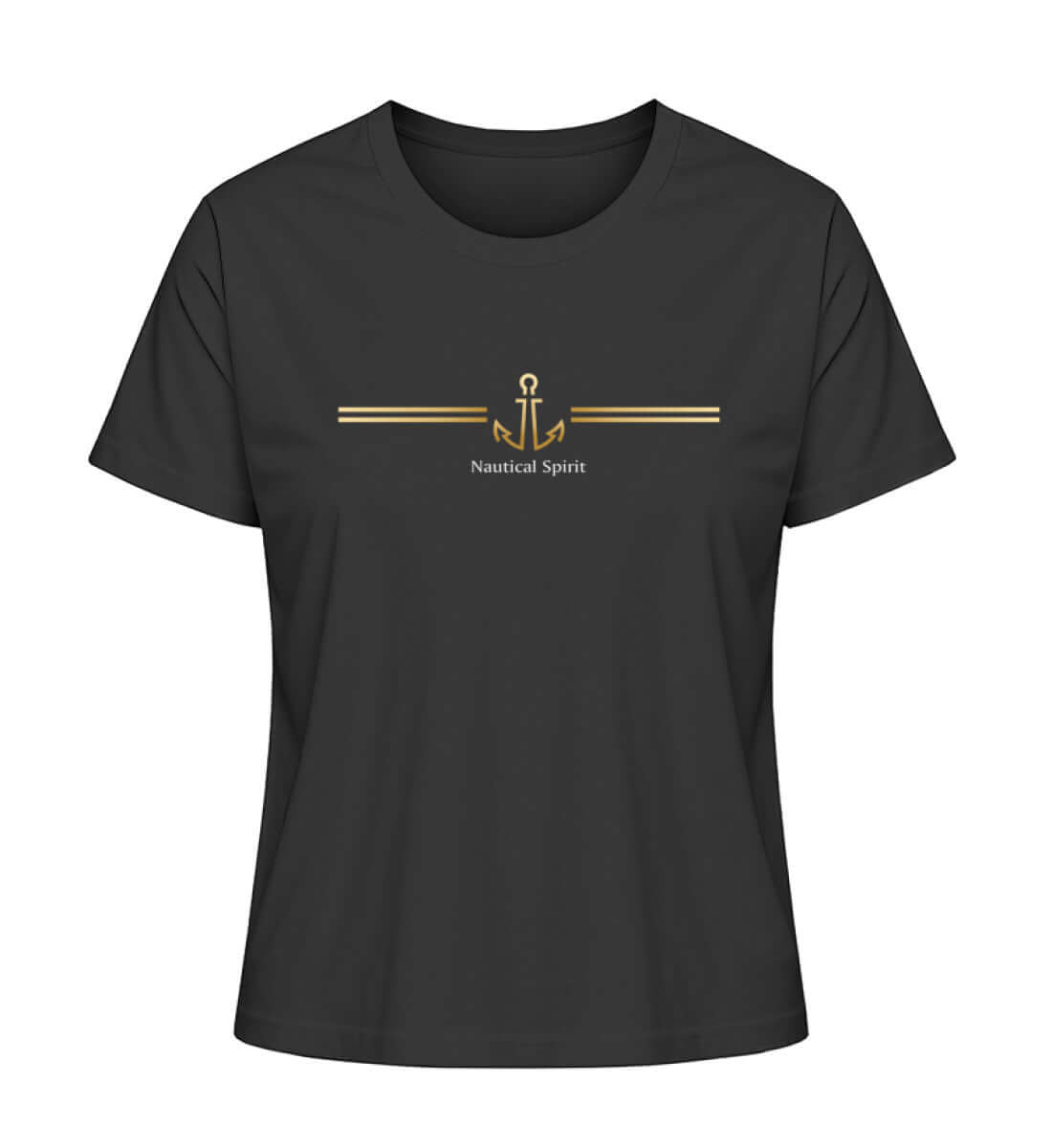 Nautical Spirit - Damen Premium Bio T-Shirt - maritimes Damen T-Shirt Farbe: Black für echte maritime Fans