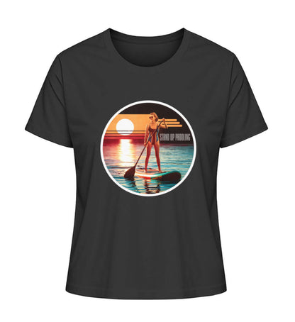 SUP Girl - Damen Premium Bio T-Shirt - maritimes Damen T-Shirt Farbe: Black für echte maritime Fans