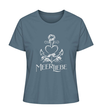 Maritime Kleidung MeerLiebe - Damen Premium Bio T-Shirt Farbe: Stargazer