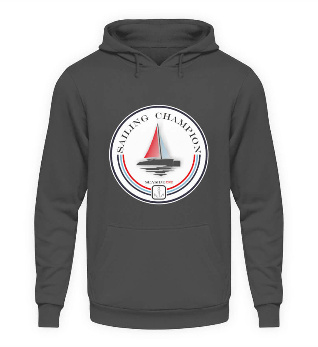 maritime Kleidung Sailing Champion - Basic Unisex Hoodie Farbe: Steel Grey (Solid)