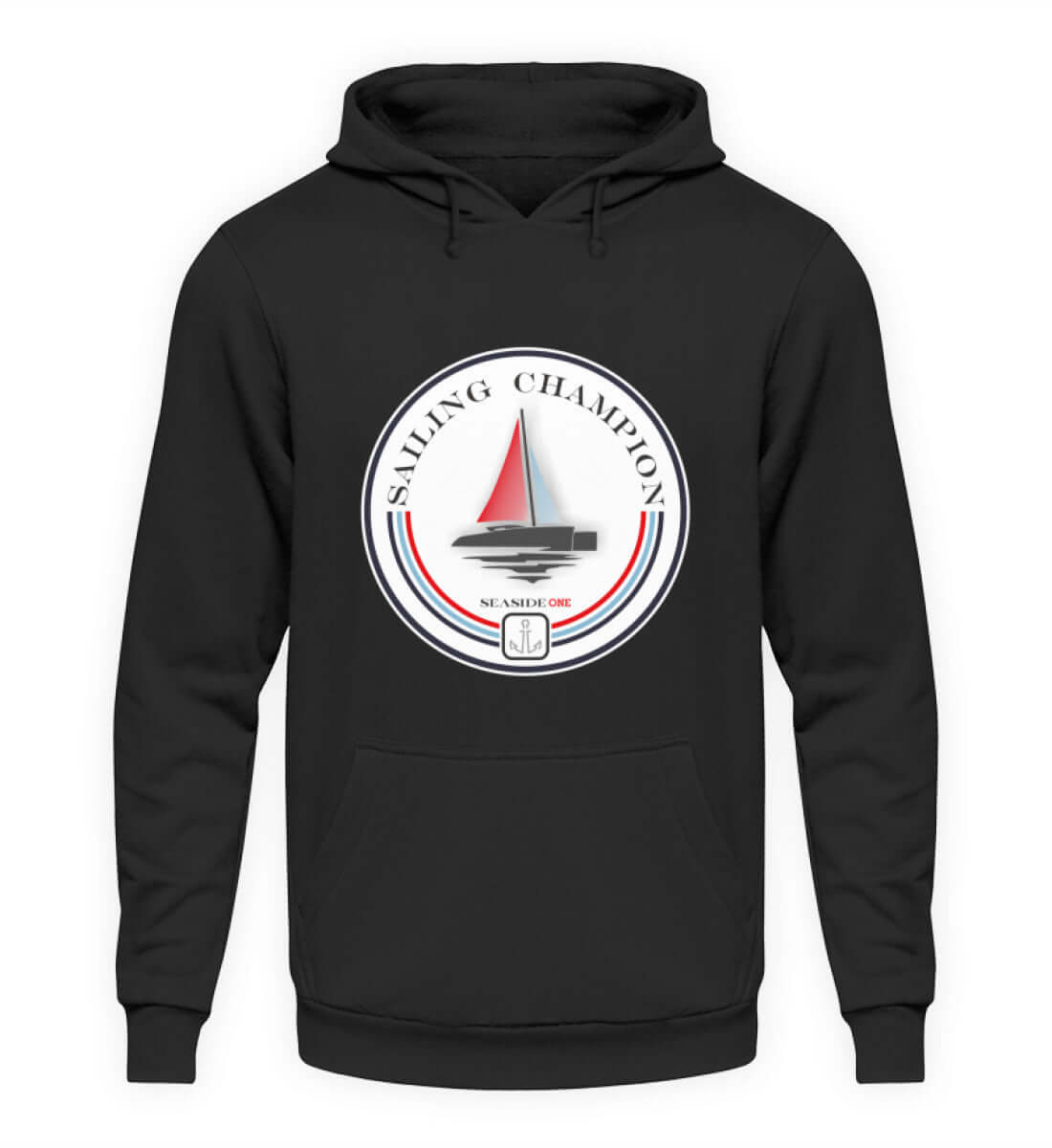 maritime Kleidung Sailing Champion - Basic Unisex Hoodie Farbe: Deep Black