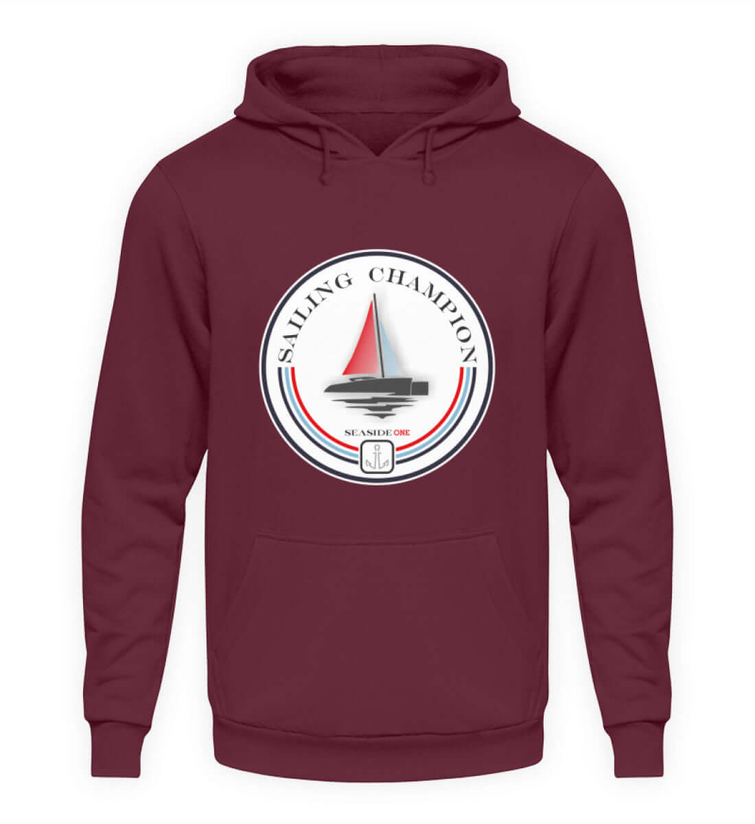 maritime Kleidung Sailing Champion - Basic Unisex Hoodie Farbe: Burgundy