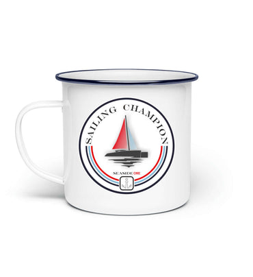 Sailing Champion - Emaille Tasse - 2 Seite