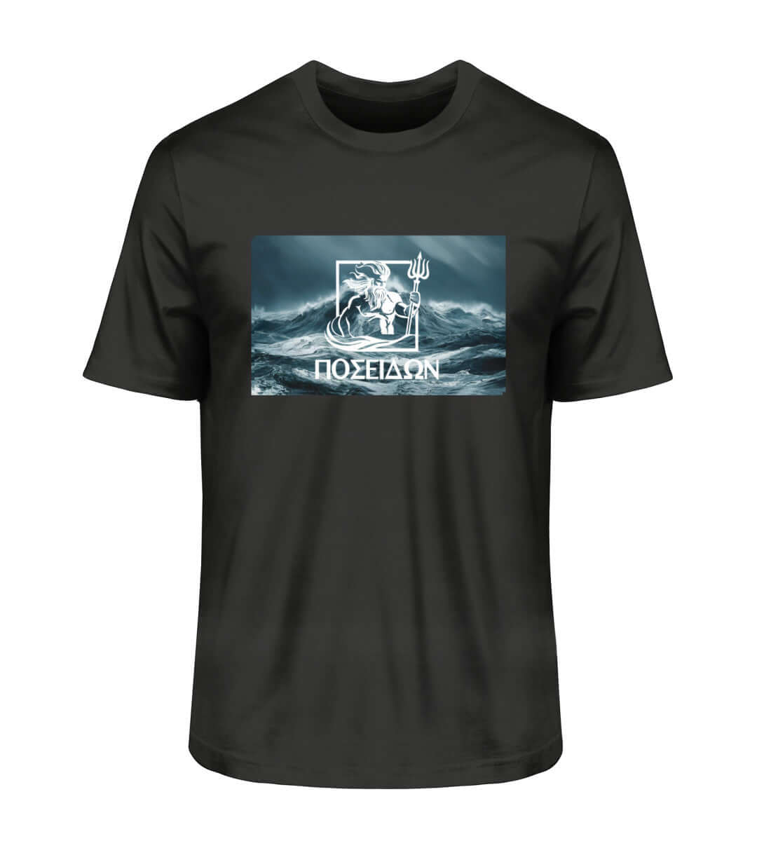 maritime Mode Poseidon - Herren Bio Premium T-Shirt in der Farbe: Black für maritime Fans des GOD OF THE SEAS