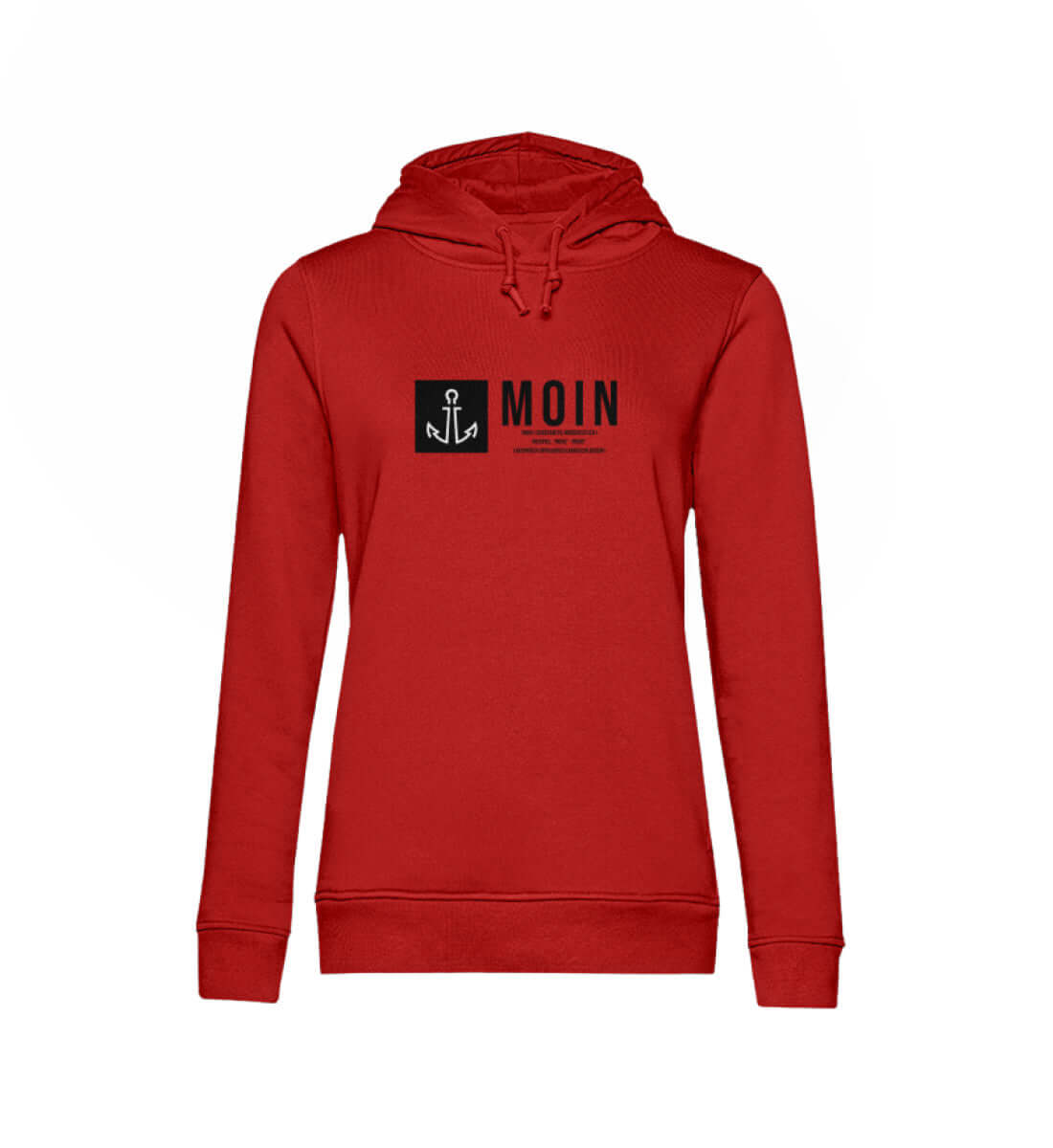 Maritime Kleidung Anker Moin - Damen Bio Hoodie Farbe: Red