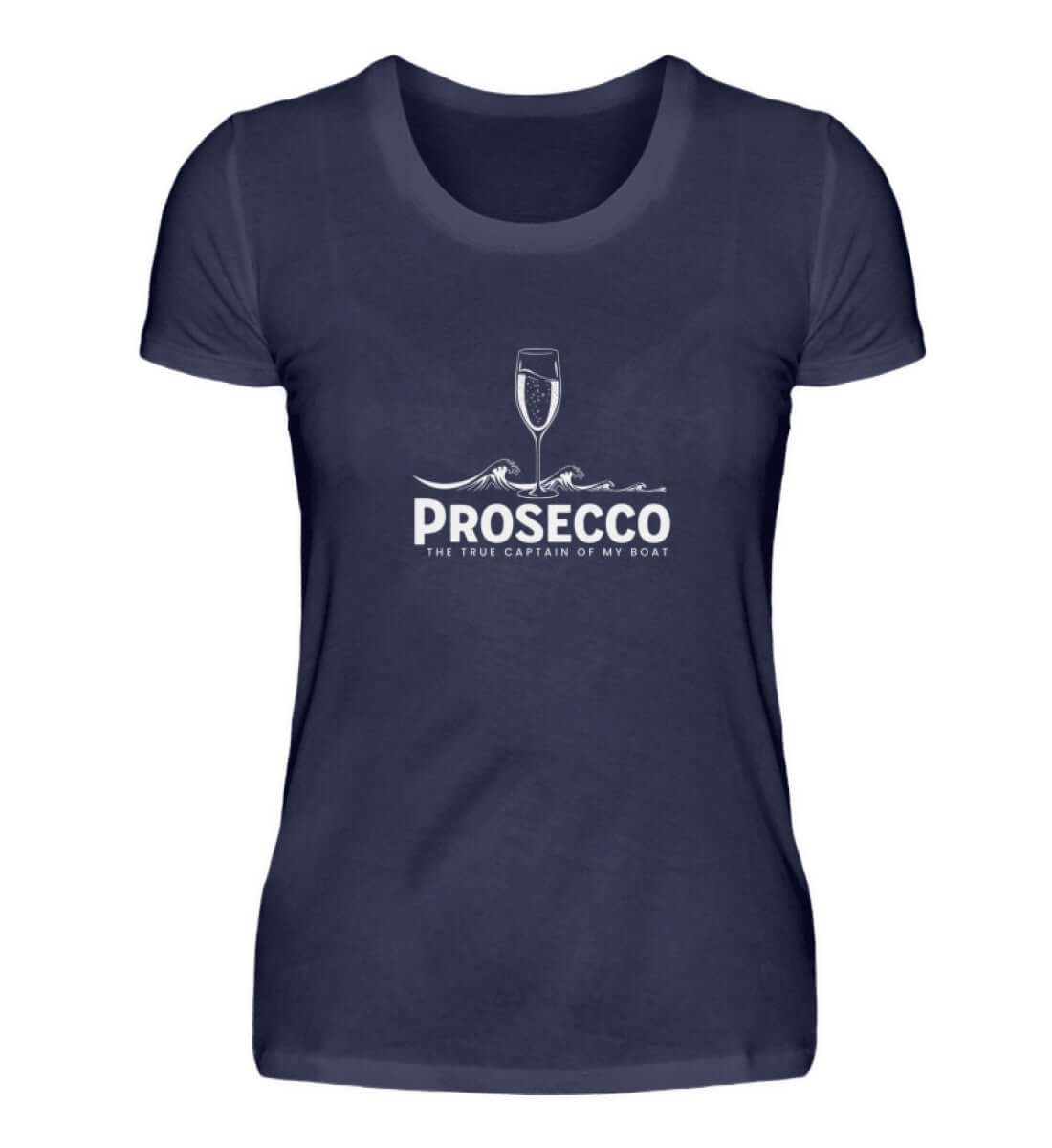 maritime Kleidung Prosecco dunkel - Damen Premium T-Shirt lang Farbe: Navy