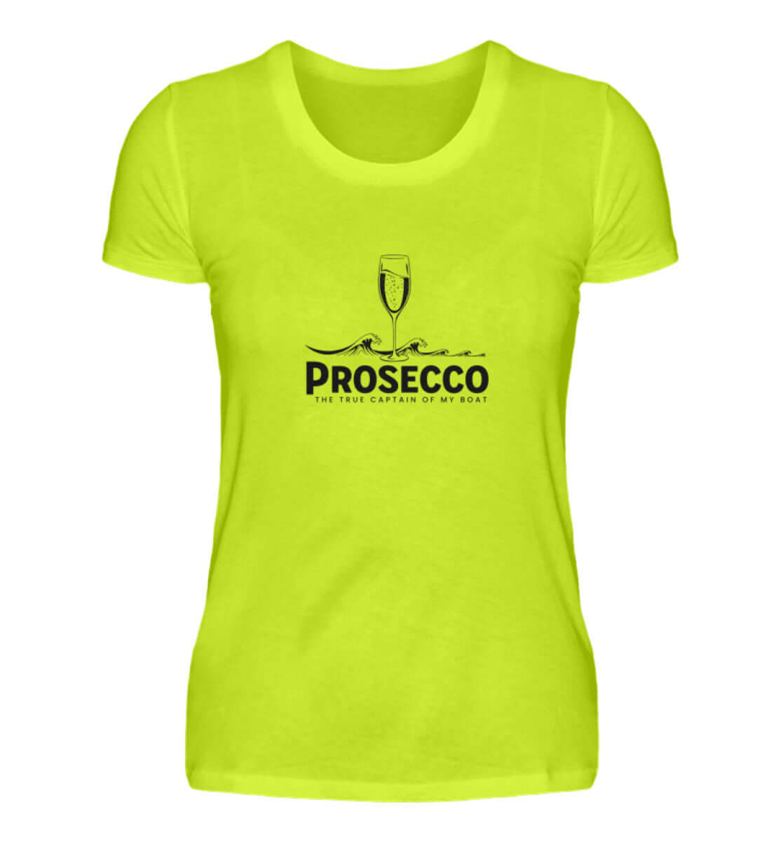 maritime Kleidung Prosecco hell - Damen Premium T-Shirt lang Farbe: Pixel Lime