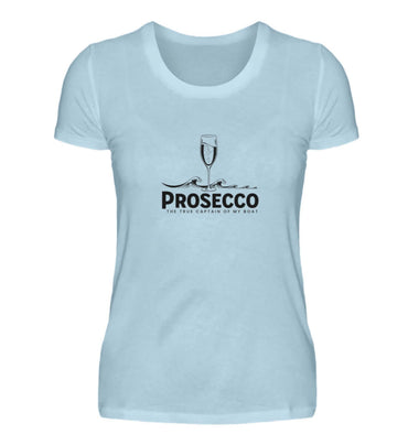 maritime Kleidung Prosecco hell - Damen Premium T-Shirt lang Farbe: Sky Blue