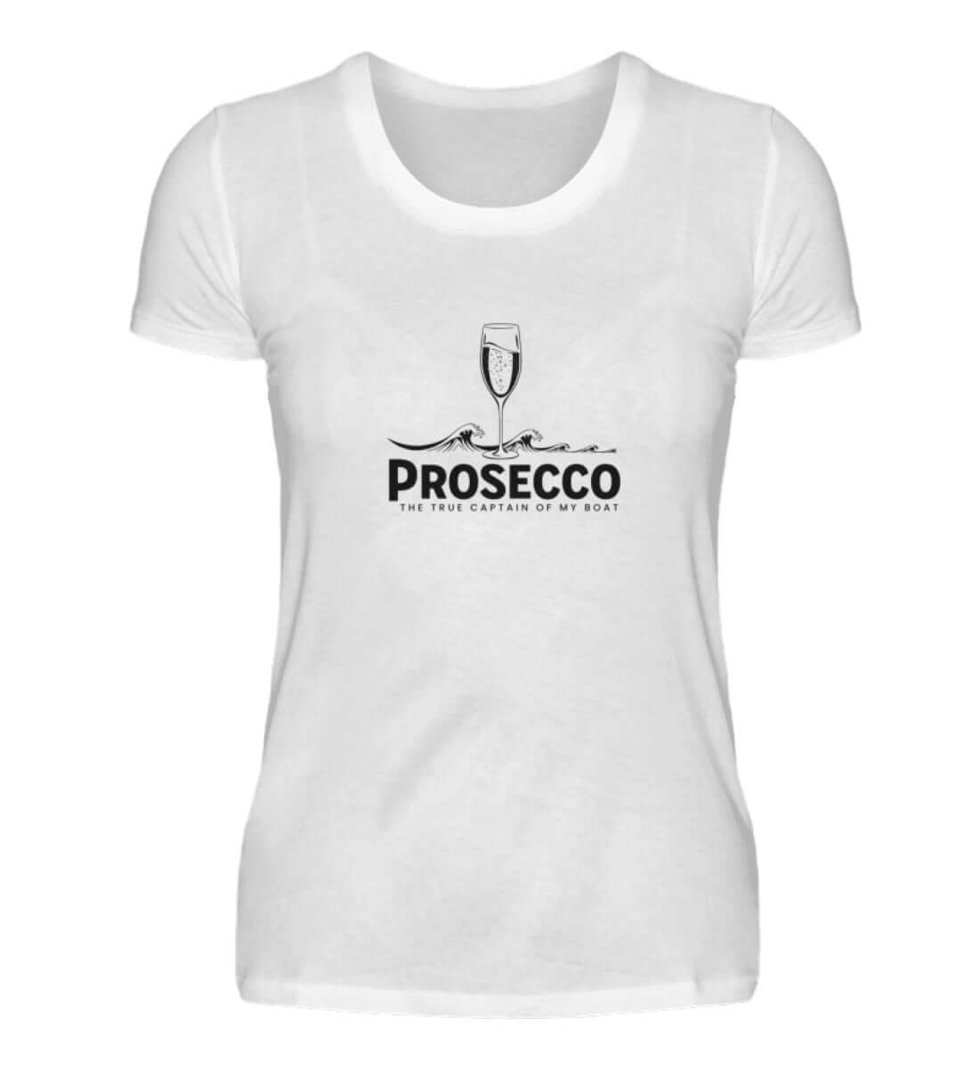 maritime Kleidung Prosecco hell - Damen Premium T-Shirt lang Farbe: White