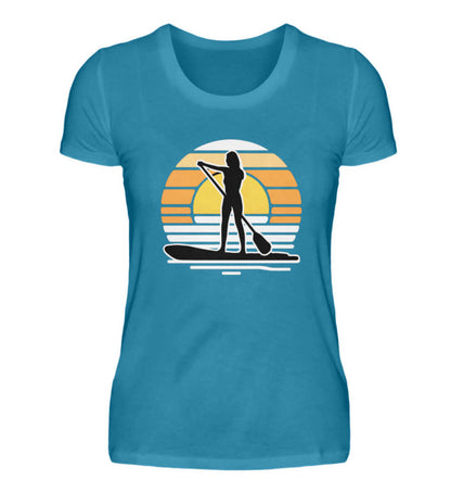 maritime Kleidung SUPGirl - Damen Premium T-Shirt lang Farbe: Atoll