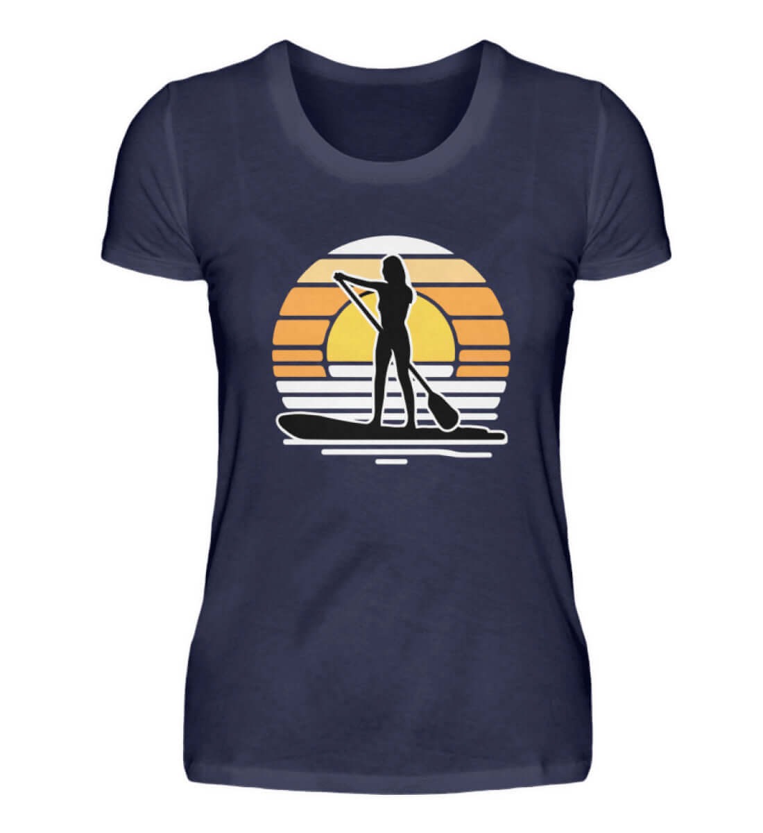 maritime Kleidung SUPGirl - Damen Premium T-Shirt lang Farbe: Navy