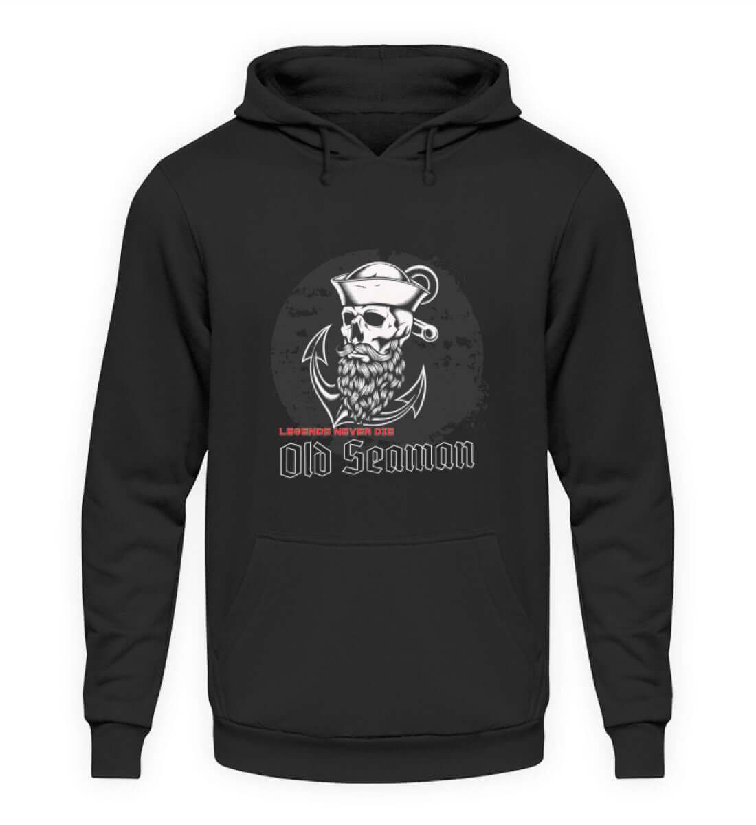 maritime Kleidung Old Seaman - Basic Unisex Hoodie Farbe: Deep Black