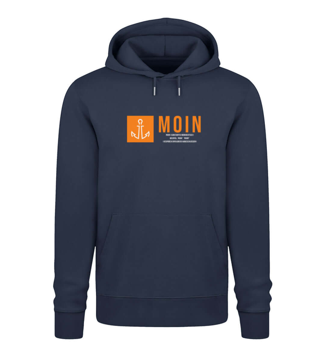 Maritime Kleidung Anker Moin - Bio Unisex Premium Hoodie Farbe: French Navy