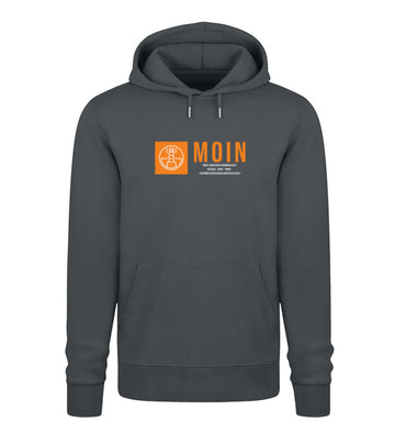 Maritime Kleidung Leuchtturm Moin - Bio Unisex Premium Hoodie Farbe: India Ink Grey