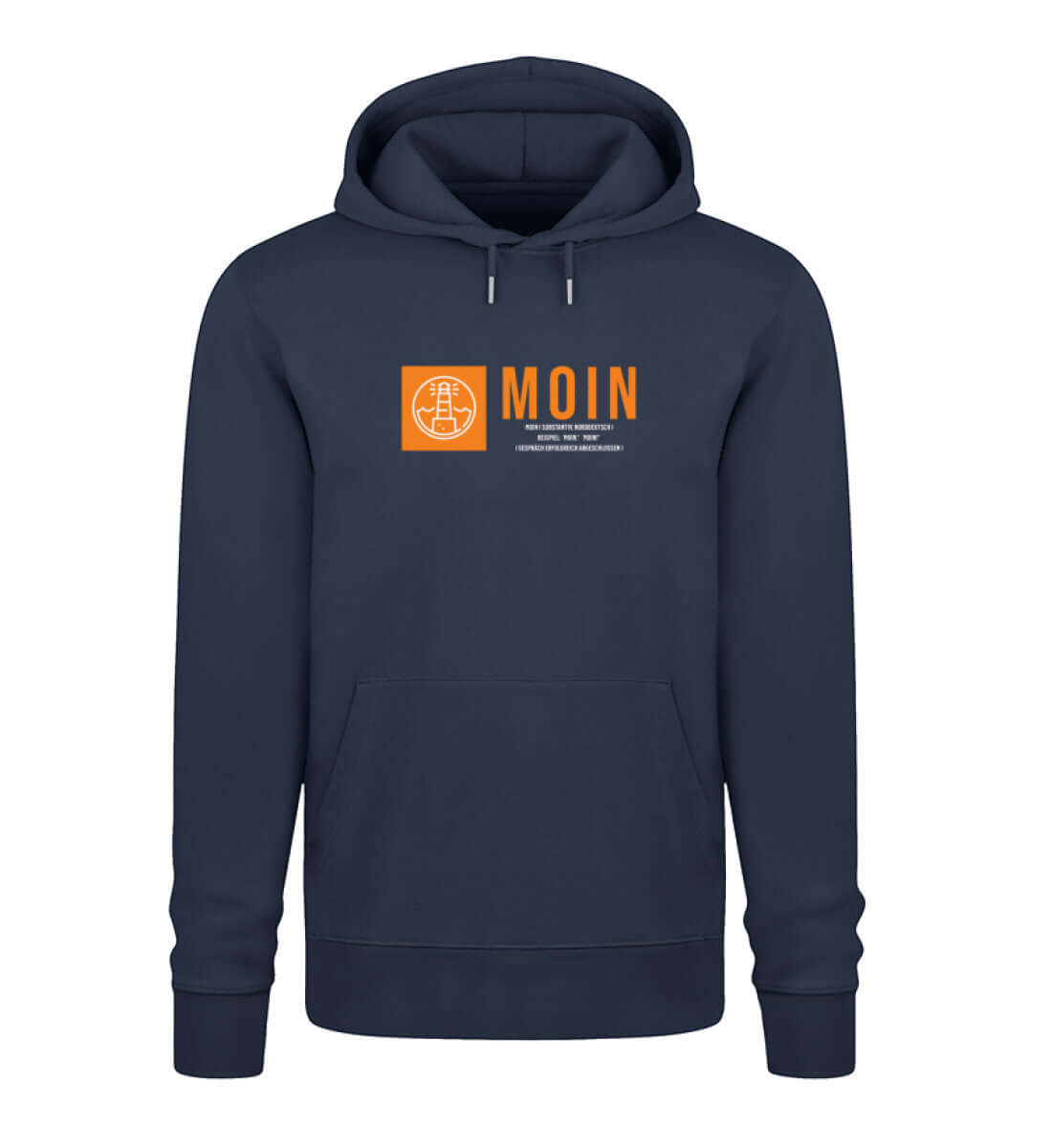 Maritime Kleidung Leuchtturm Moin - Bio Unisex Premium Hoodie Farbe: French Navy