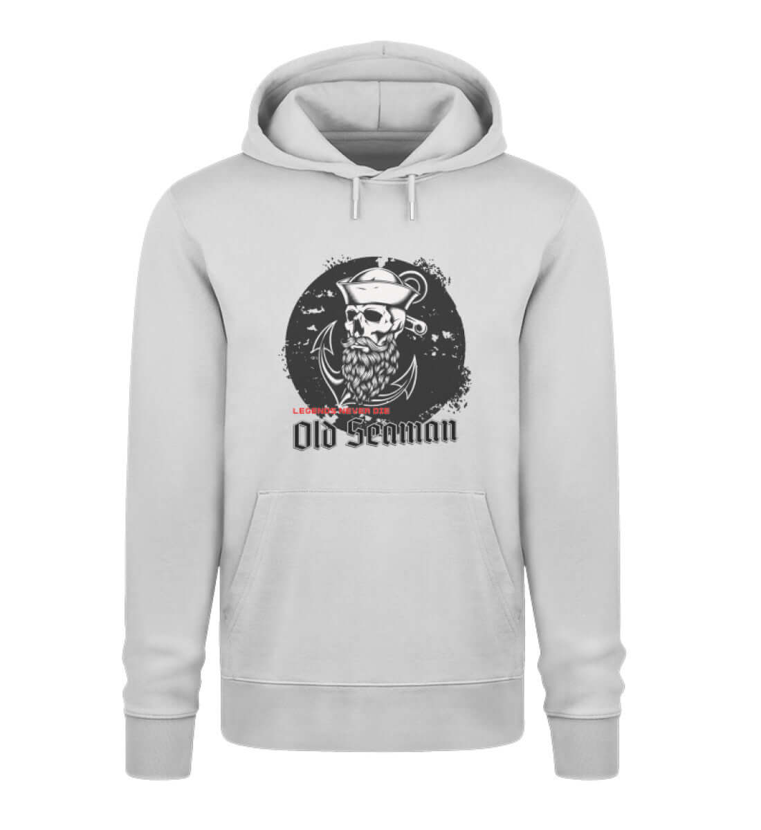 maritime Kleidung Old Seaman - Bio Unisex Premium Hoodie Farbe: Heather Grey