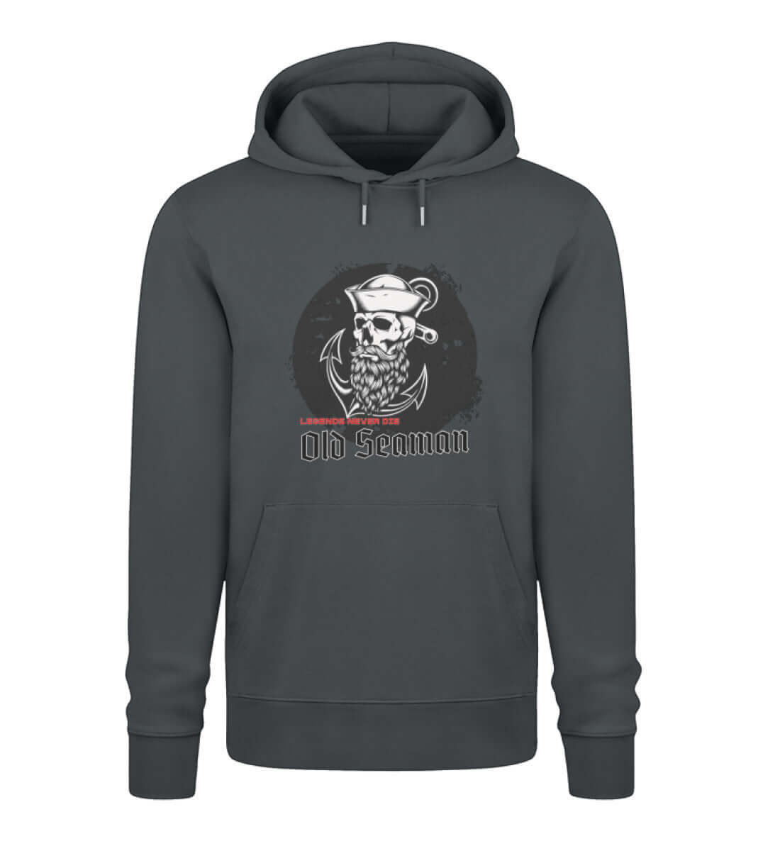 maritime Kleidung Old Seaman - Bio Unisex Premium Hoodie Farbe: India Ink Grey