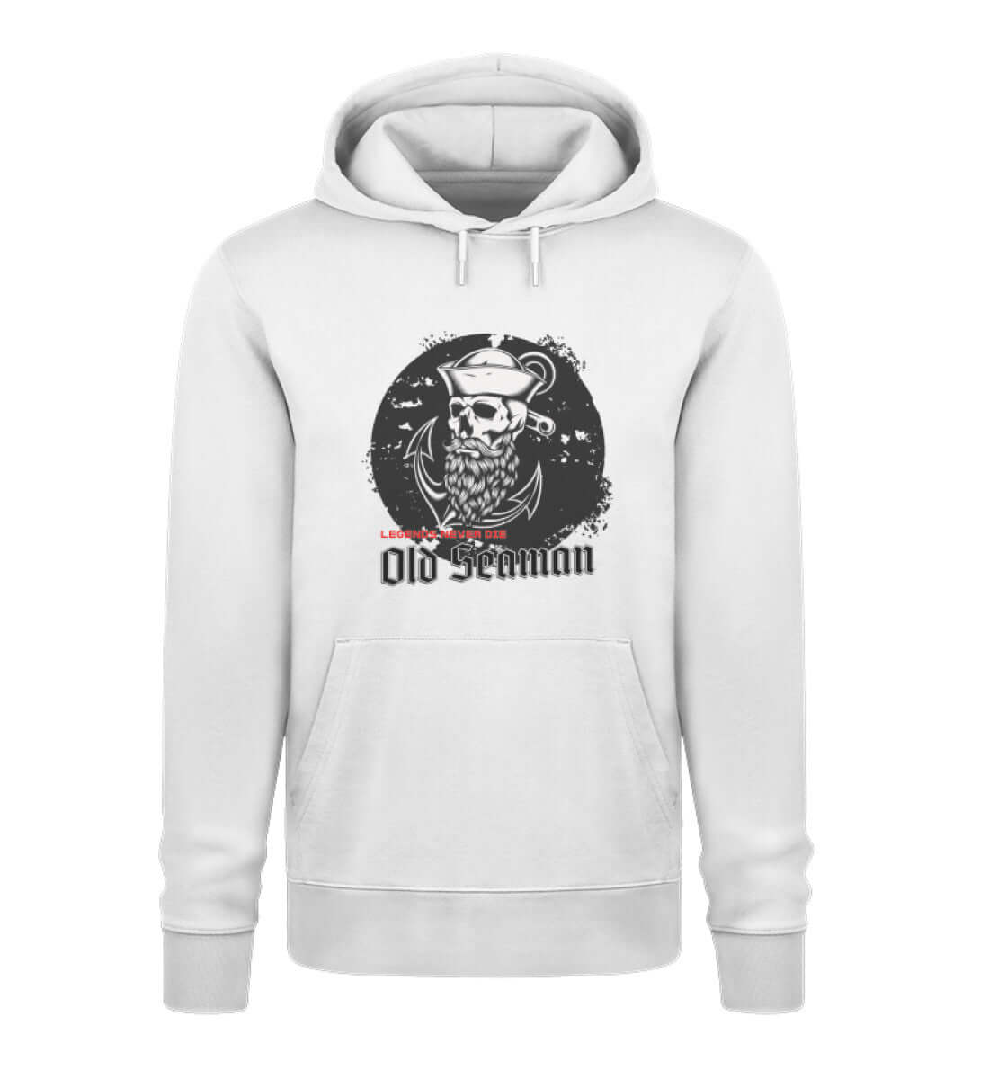 maritime Kleidung Old Seaman - Bio Unisex Premium Hoodie Farbe: White