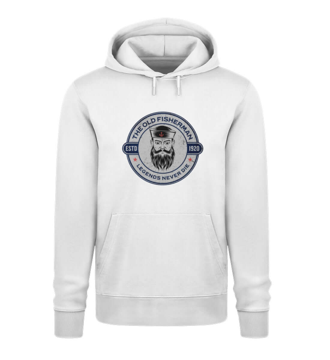 maritime Kleidung Fisherman - Bio Unisex Preium Hoodie Farbe: White