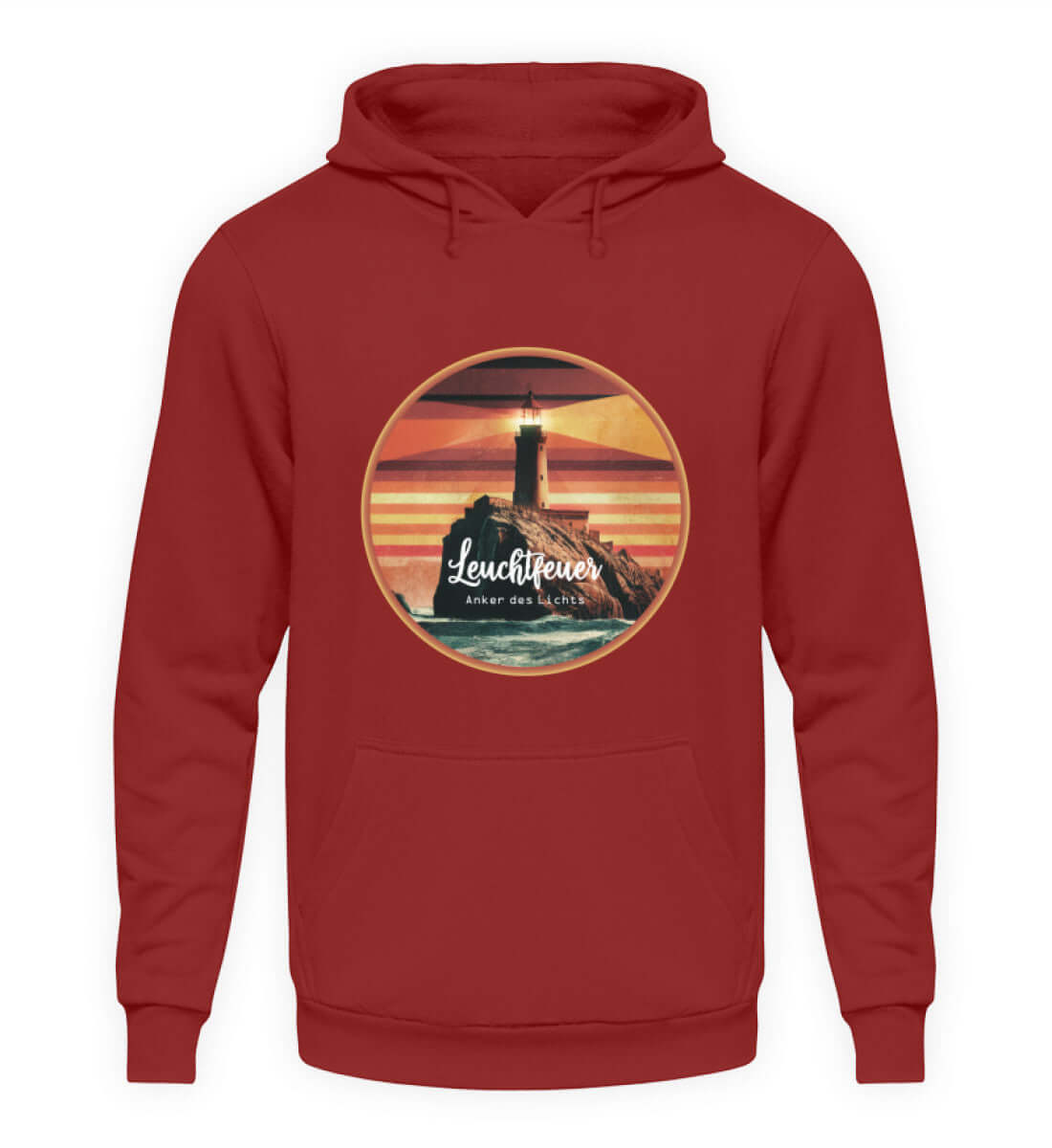 maritime Kleidung Leuchtfeuer Leuchtturm - Basic Unisex Hoodie Farbe: Brick Red