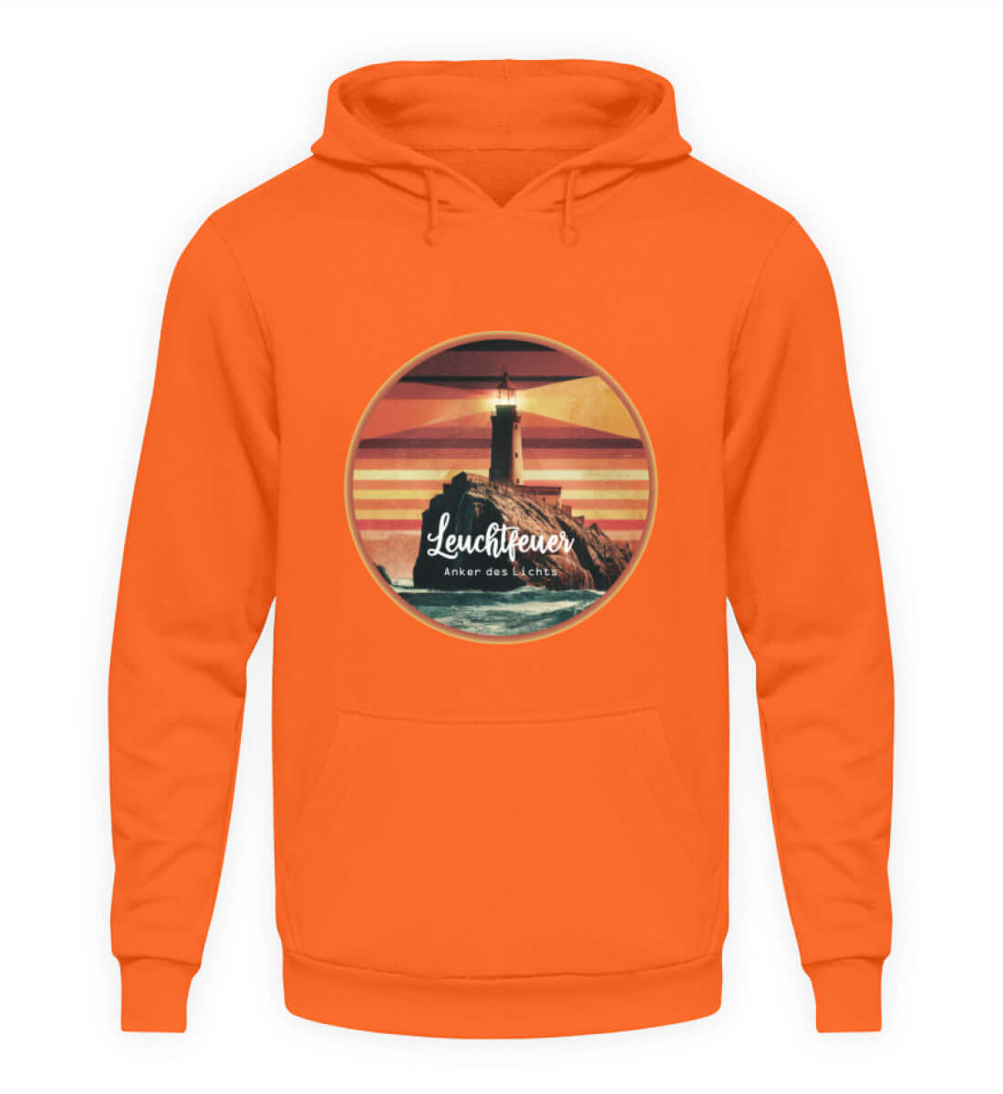 maritime Kleidung Leuchtfeuer Leuchtturm - Basic Unisex Hoodie Farbe: Orange Crush