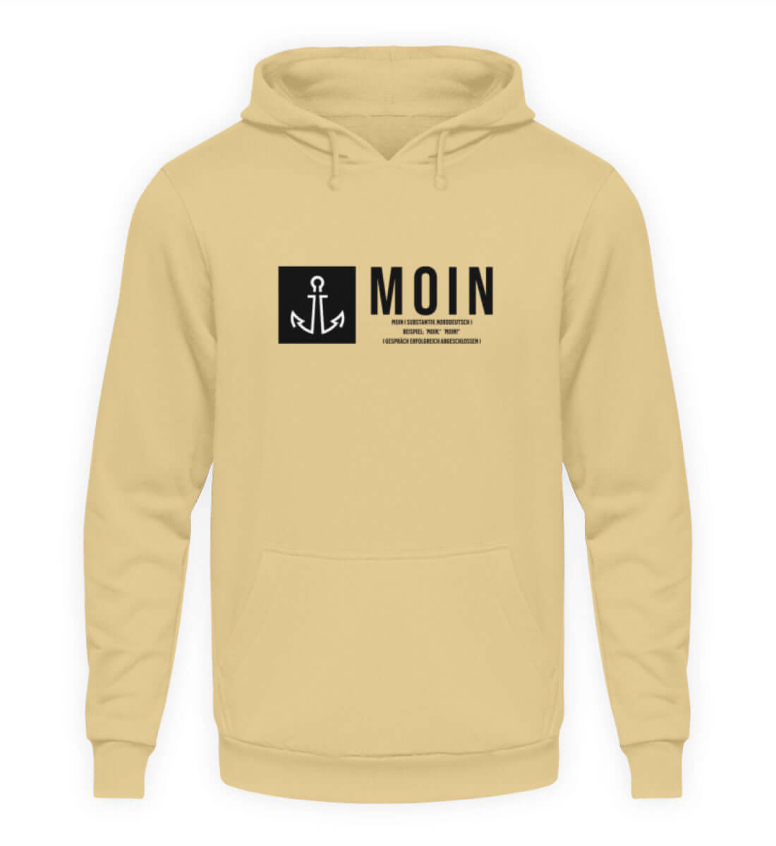 Maritime Kleidung Anker Moin - Basic Unisex Hoodie Farbe: Desert Sand