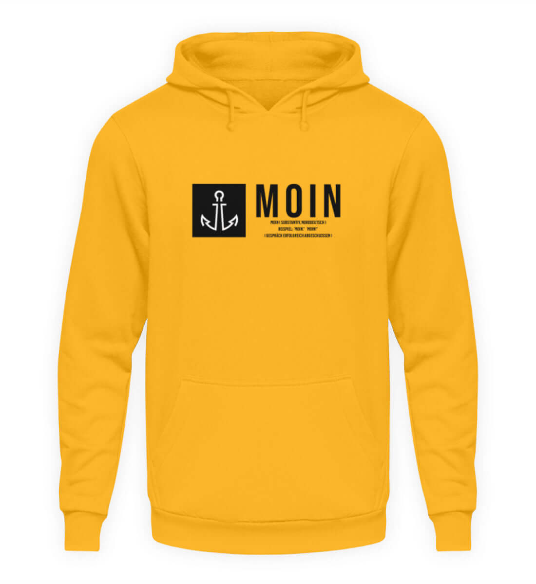 Maritime Kleidung Anker Moin - Basic Unisex Hoodie Farbe: Sun Yellow