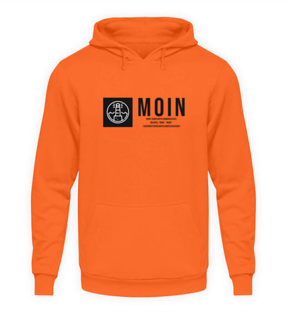 Maritime Kleidung Leuchtturm Moin - Basic Unisex Hoodie Farbe: Orange Crush