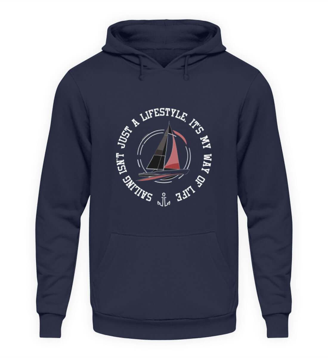 maritime Kleidung Sailing Lifestyle - Basic Unisex Hoodie Farbe: Oxford Navy