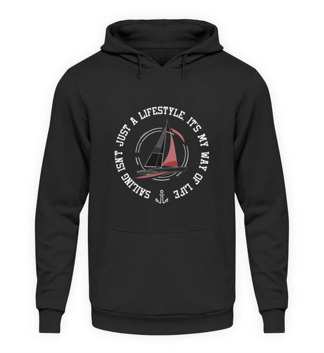 maritime Kleidung Sailing Lifestyle - Basic Unisex Hoodie Farbe: Deep Black