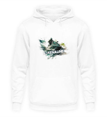 maritime Kleidung Jet Ski Adrenaline - Basic Unisex Hoodie Farbe: Arctic White