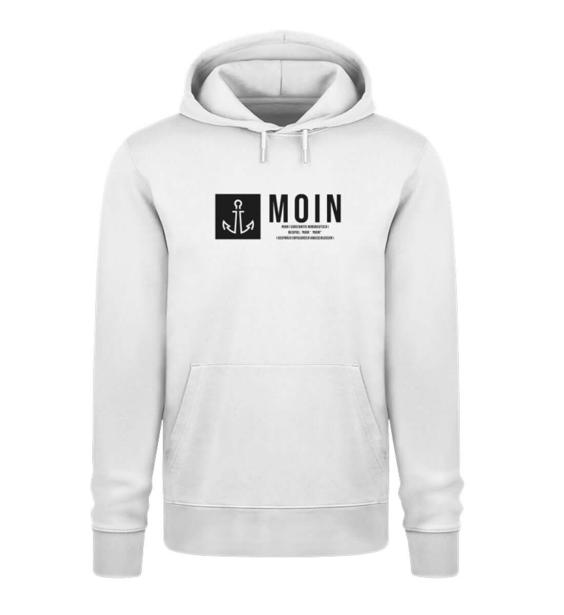 Maritime Kleidung Anker Moin Hell - Bio Unisex Premium Hoodie Farbe: White