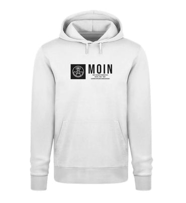 Maritime Kleidung Leuchtturm Moin Hell - Bio Unisex Premium Hoodie Farbe: White