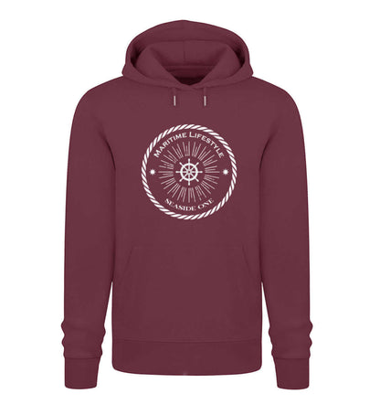 Maritime Lifestyle - maritimes Bio Unisex Premium Hoodie weinrot