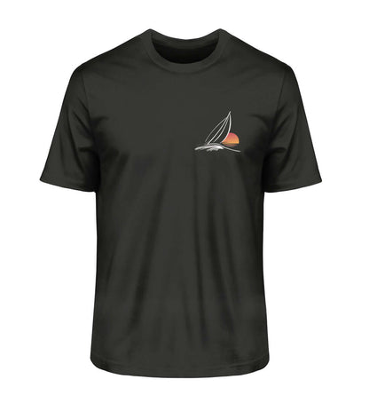 maritime Mode Segler Sonnenuntergang - Herren Premium Bio T-Shirt Farbe: Black für Segler