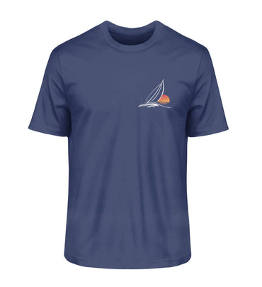 maritime Mode Segler Sonnenuntergang - Herren Premium Bio T-Shirt Farbe: French Navy für Segler