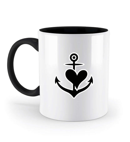 Ankerliebe - Zweifarbige Tasse Farbe: Black