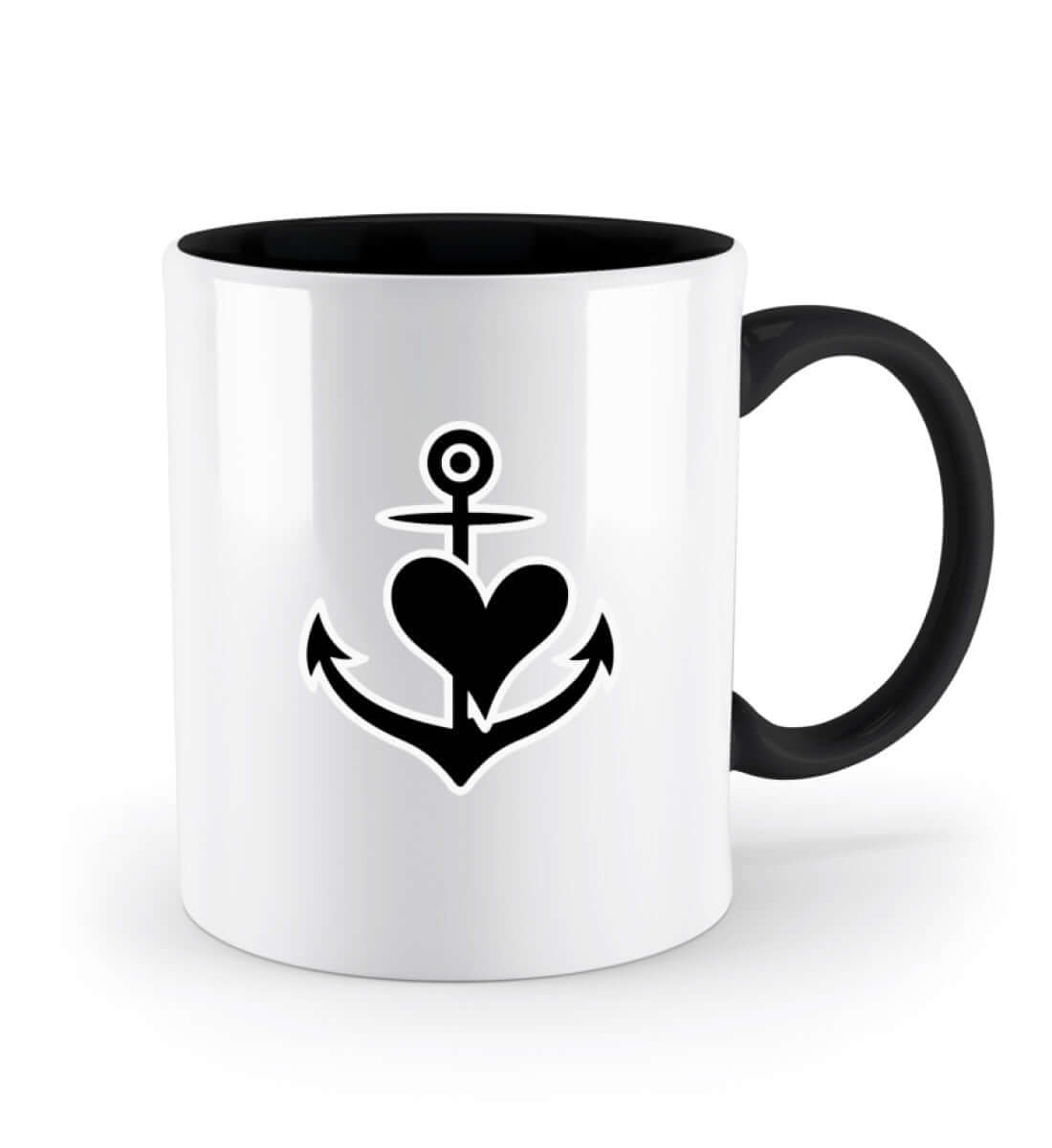 Ankerliebe - Zweifarbige Tasse Farbe: Black