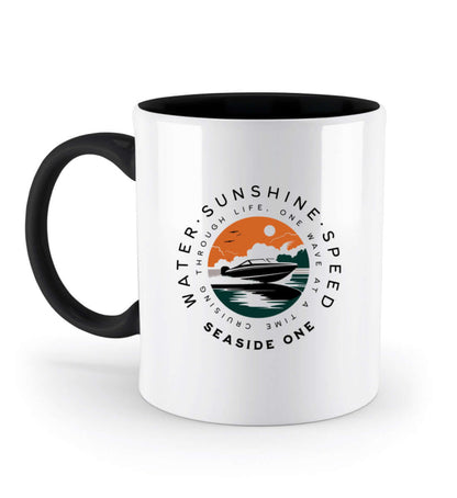 Motorboot Water Sunshine Speed - Zweifarbige Tasse Farbe: Black