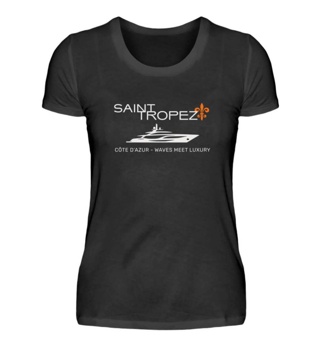 Maritime Mode Saint Tropez Luxury - Damen Premium T- Shirt Farbe: Black