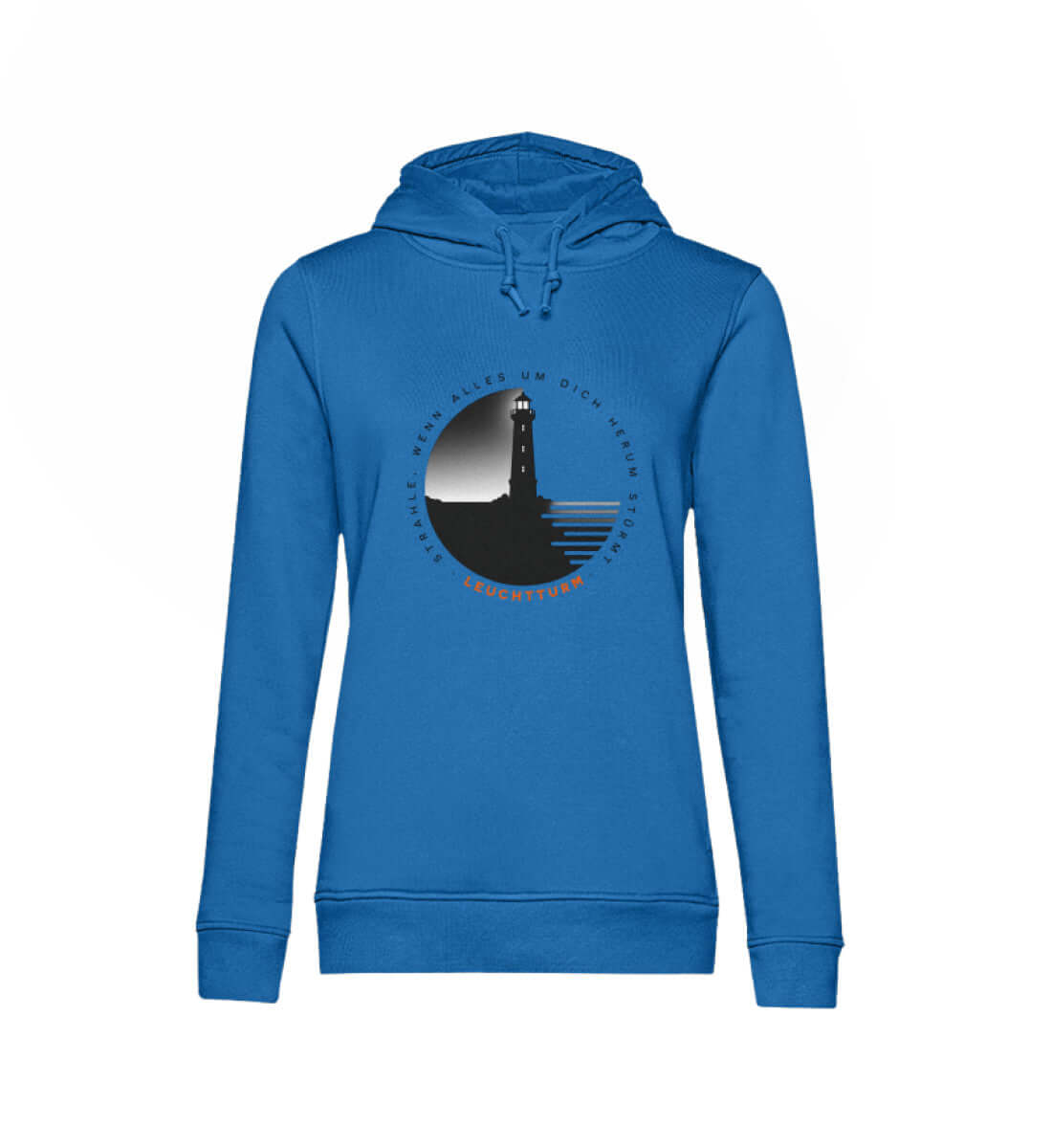 Maritime Kleidung Leuchtturm - Damen Bio Hoodie Farbe: Royal Blue