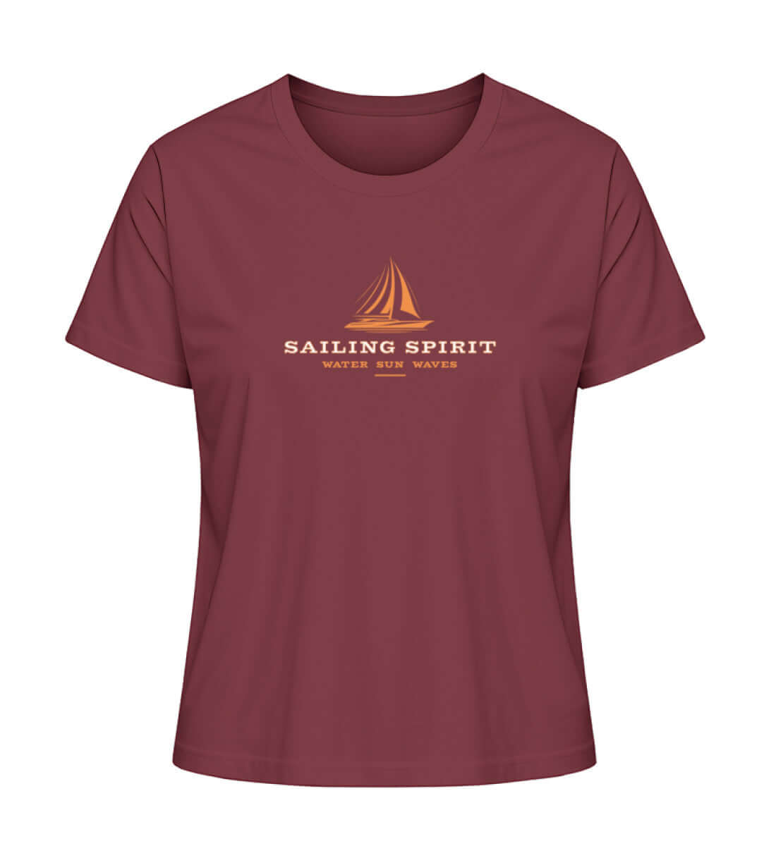 Maritime Kleidung Sailing Spirit - Damen Premium Bio T-Shirt Farbe: Burgundy