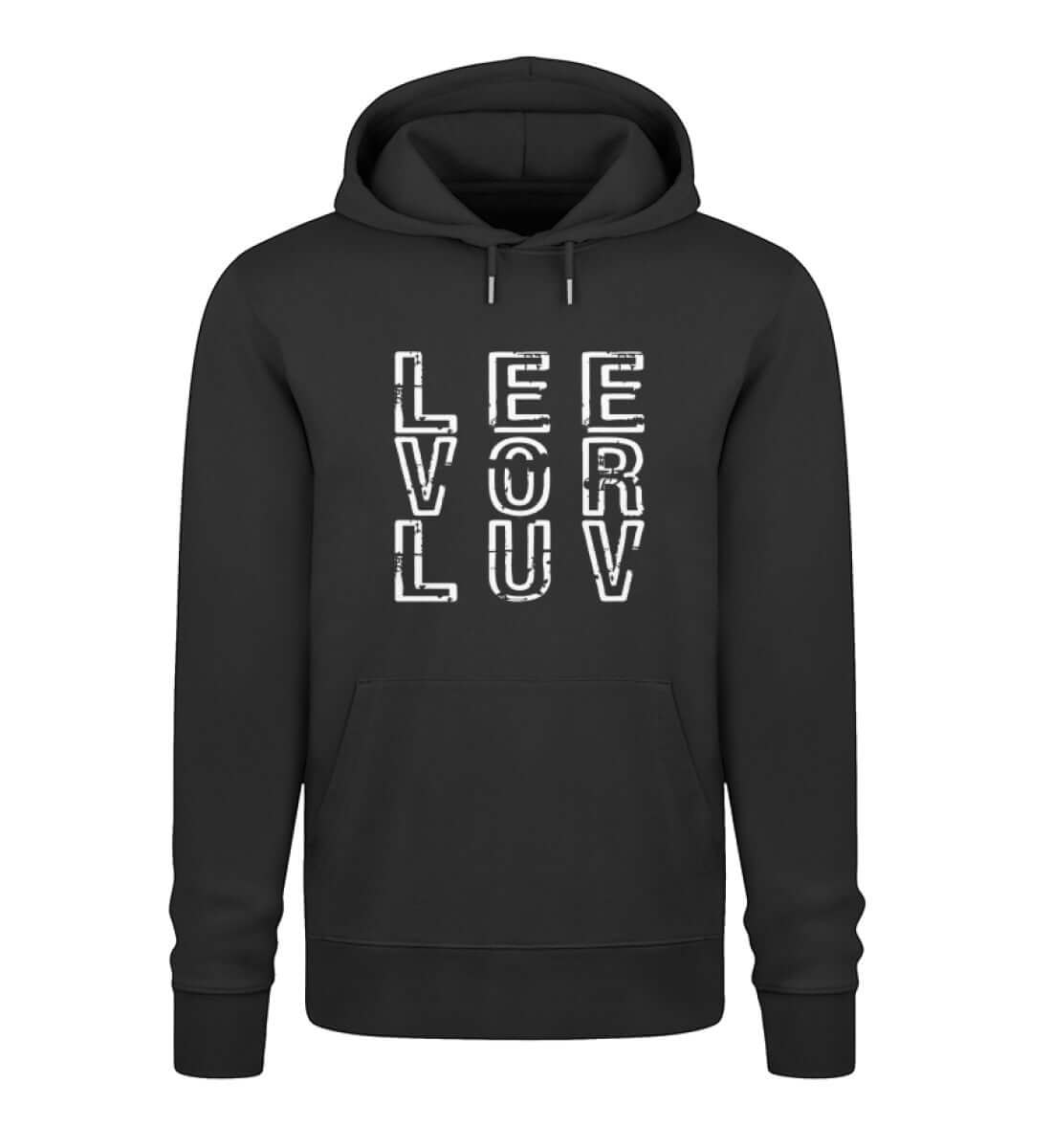 LEE vor LUV - maritimes Bio Baumwolle Segler Hoodie in der modischen Farbe Farbe: Black für Seglerfans