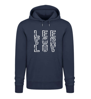 LEE vor LUV - maritimes Bio Baumwolle Segler Hoodie in der modischen Farbe Farbe: French Navy für Seglerfans