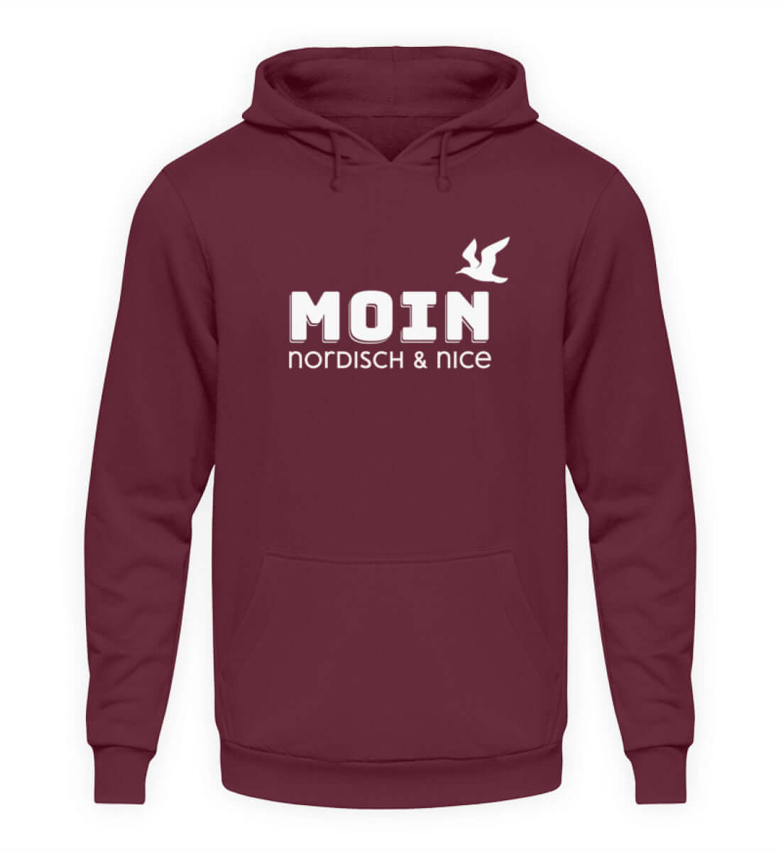 Maritime Mode Moin nordisch & nice - Basic Unisex Hoodie Farbe: Burgundy