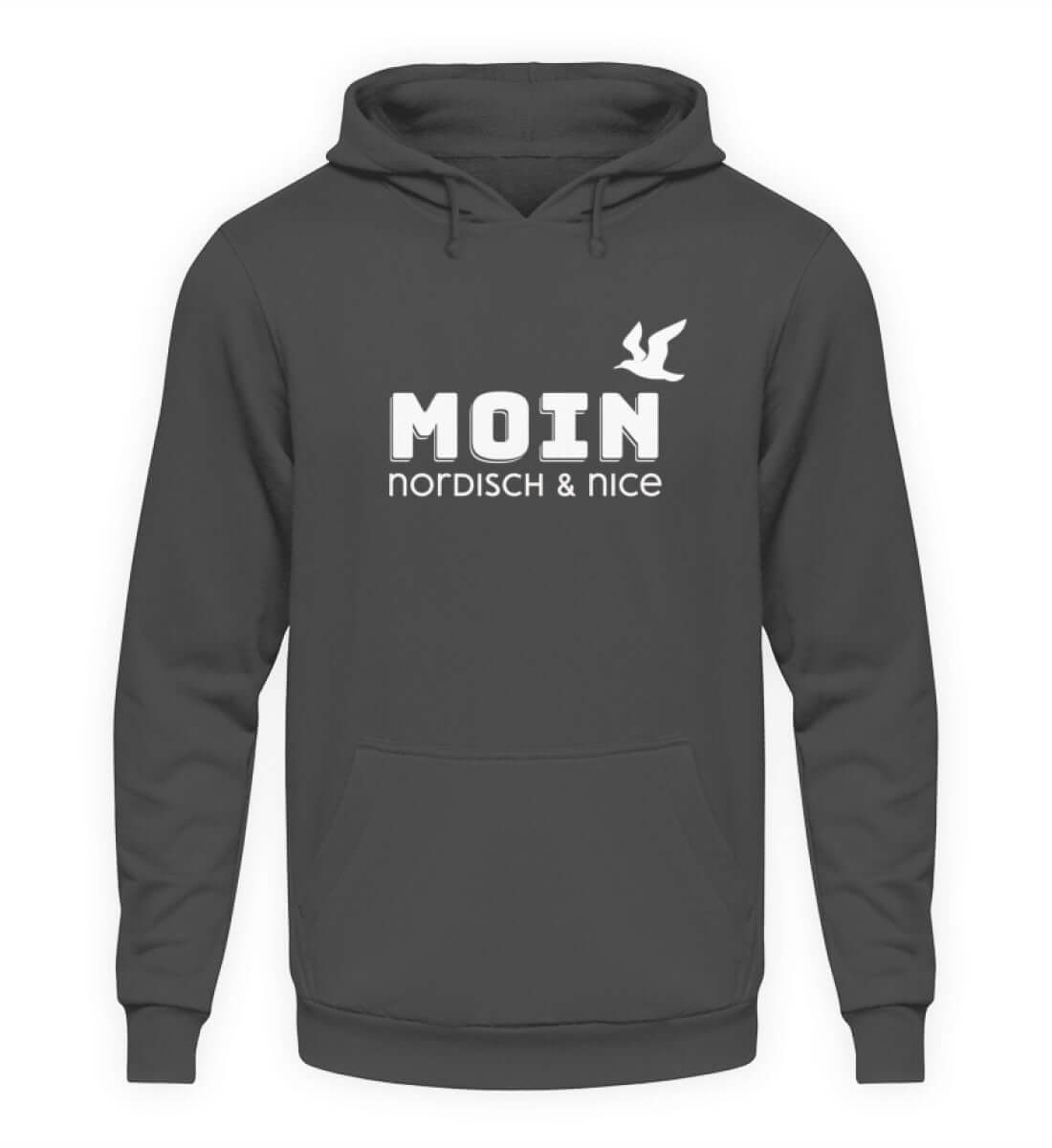 Maritime Mode Moin nordisch & nice - Basic Unisex Hoodie Farbe: Steel Grey (Solid)