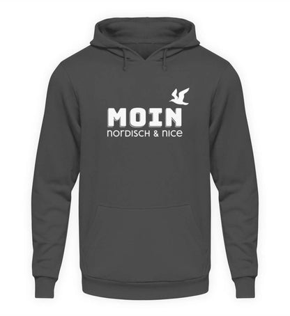 Maritime Mode Moin nordisch & nice - Basic Unisex Hoodie Farbe: Steel Grey (Solid)