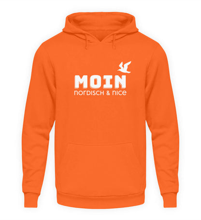 Maritime Mode Moin nordisch & nice - Basic Unisex Hoodie Farbe: Orange Crush