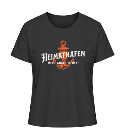 Maritime Mode Heimathafen Anker Meer - Damen Premium Bio T-Shirt Farbe: Black