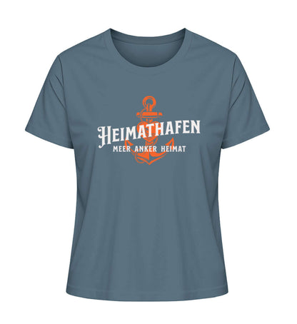 Maritime Mode Heimathafen Anker Meer - Damen Premium Bio T-Shirt Farbe: Stargazer